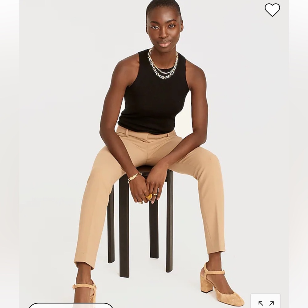 J.Crew Women’s Stretch City Fit Pants Cotton Size 10 Color Beige (Tan)